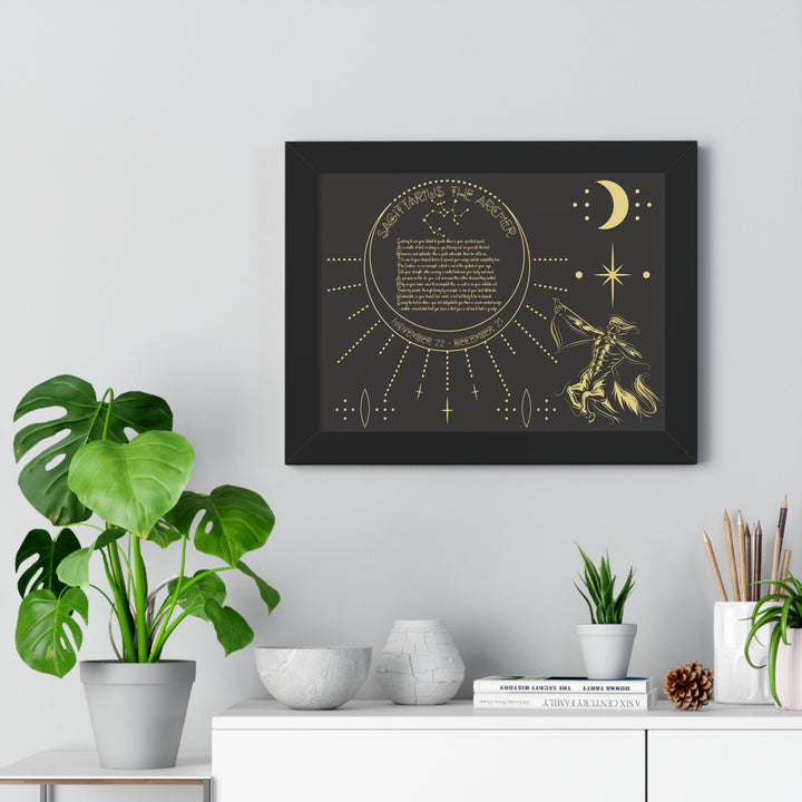 Written in the Stars Framed Acrostic Poem Print - Sagittarius