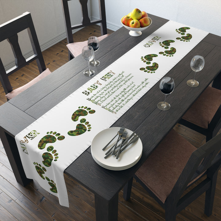 “Baby Feet” Table Runner - Camo - Personalized
