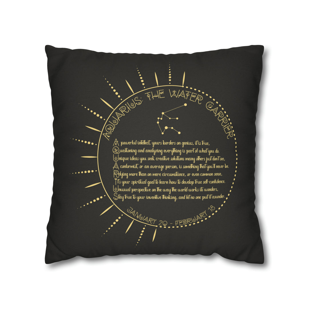 Written in the Stars Pillowcase/Cover Spelling Out "Aquarius"