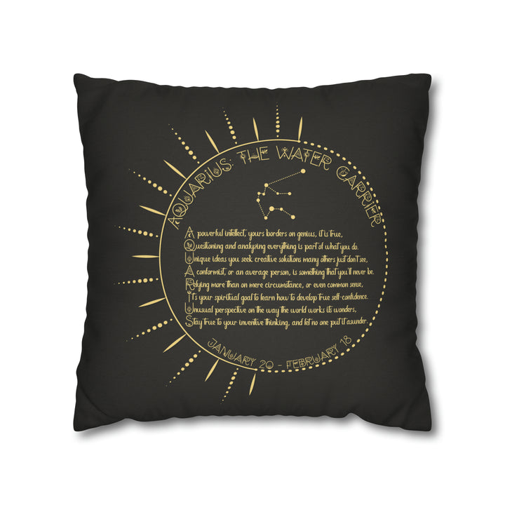 Written in the Stars Pillowcase/Cover Spelling Out "Aquarius"