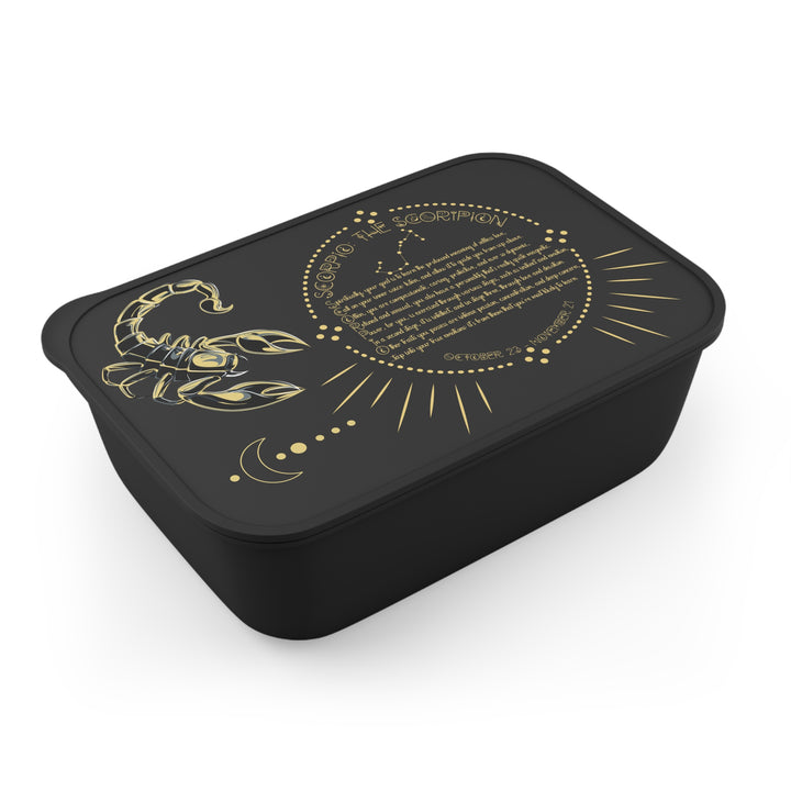Scorpio Acrostic Poem Bento Lunch Box - Black