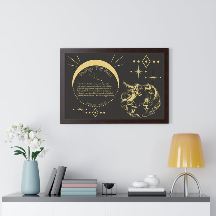 Written in the Stars Framed Acrostic Poem Print - Taurus