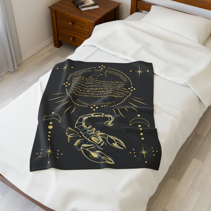 Scorpio Acrostic Poem Velveteen Blanket