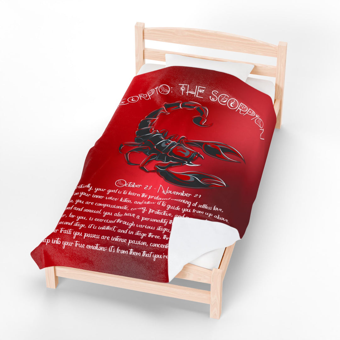 Scorpio Acrostic Poem Velveteen Plush Blanket