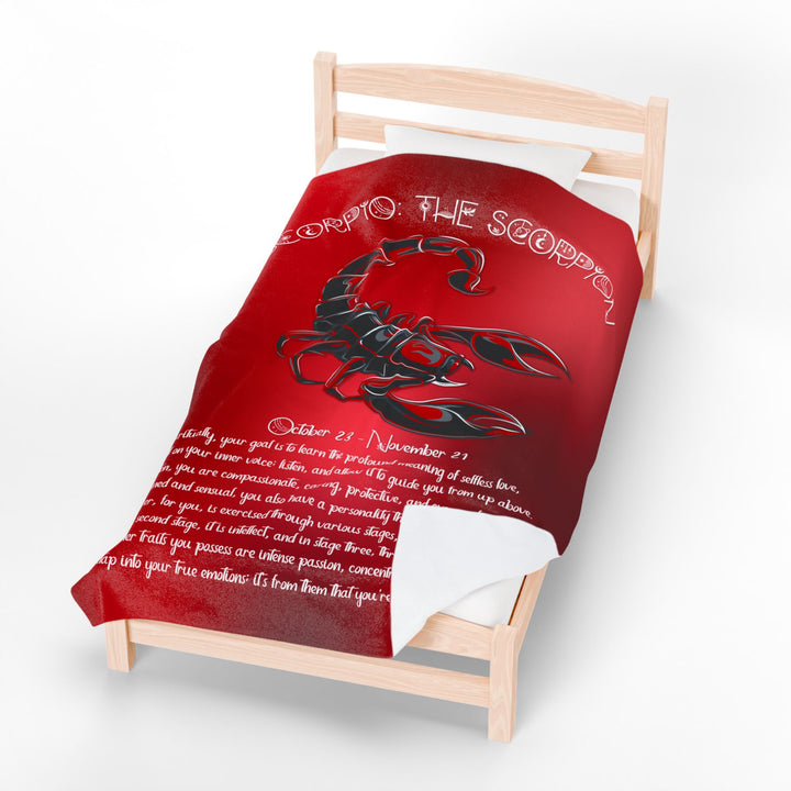 Scorpio Acrostic Poem Velveteen Plush Blanket