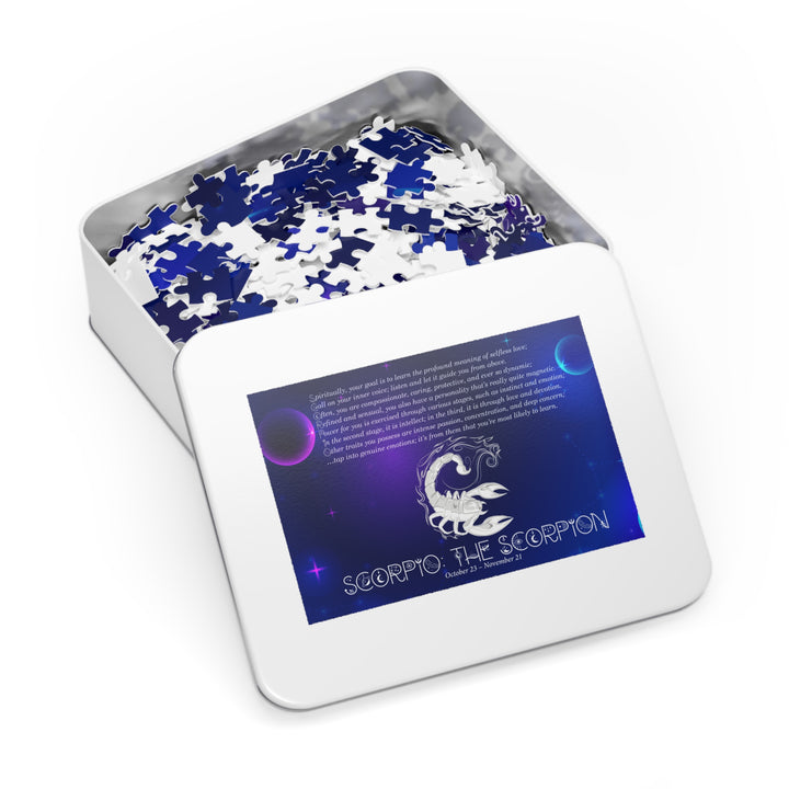 Scorpio Acrostic Poem Puzzle - Tin Box