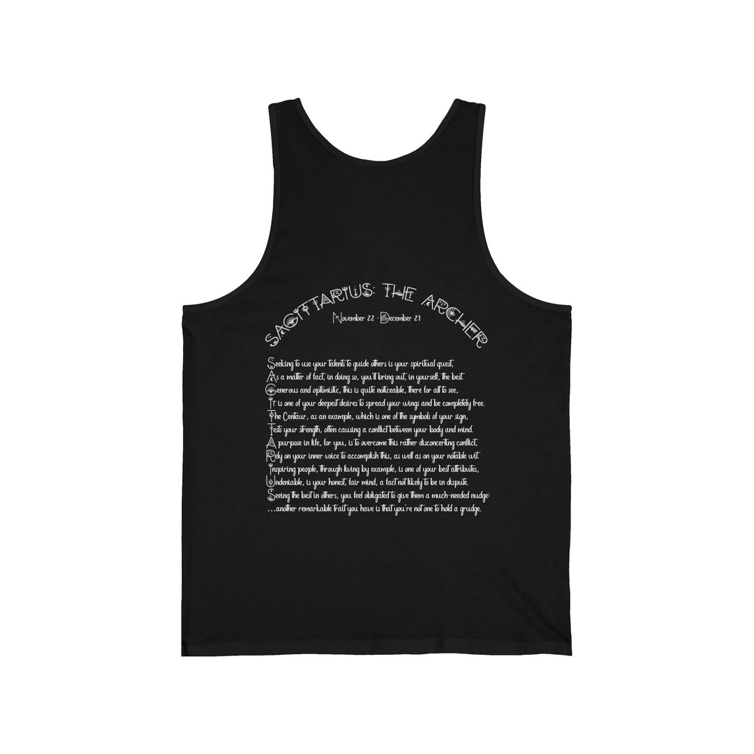 “Sagittarius” Unisex Acrostic Poem Jersey Tank