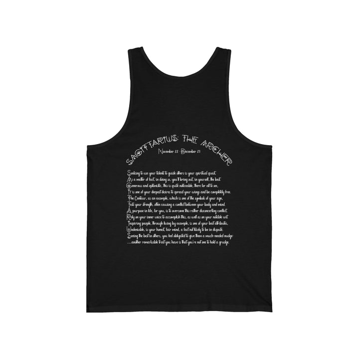 “Sagittarius” Unisex Acrostic Poem Jersey Tank