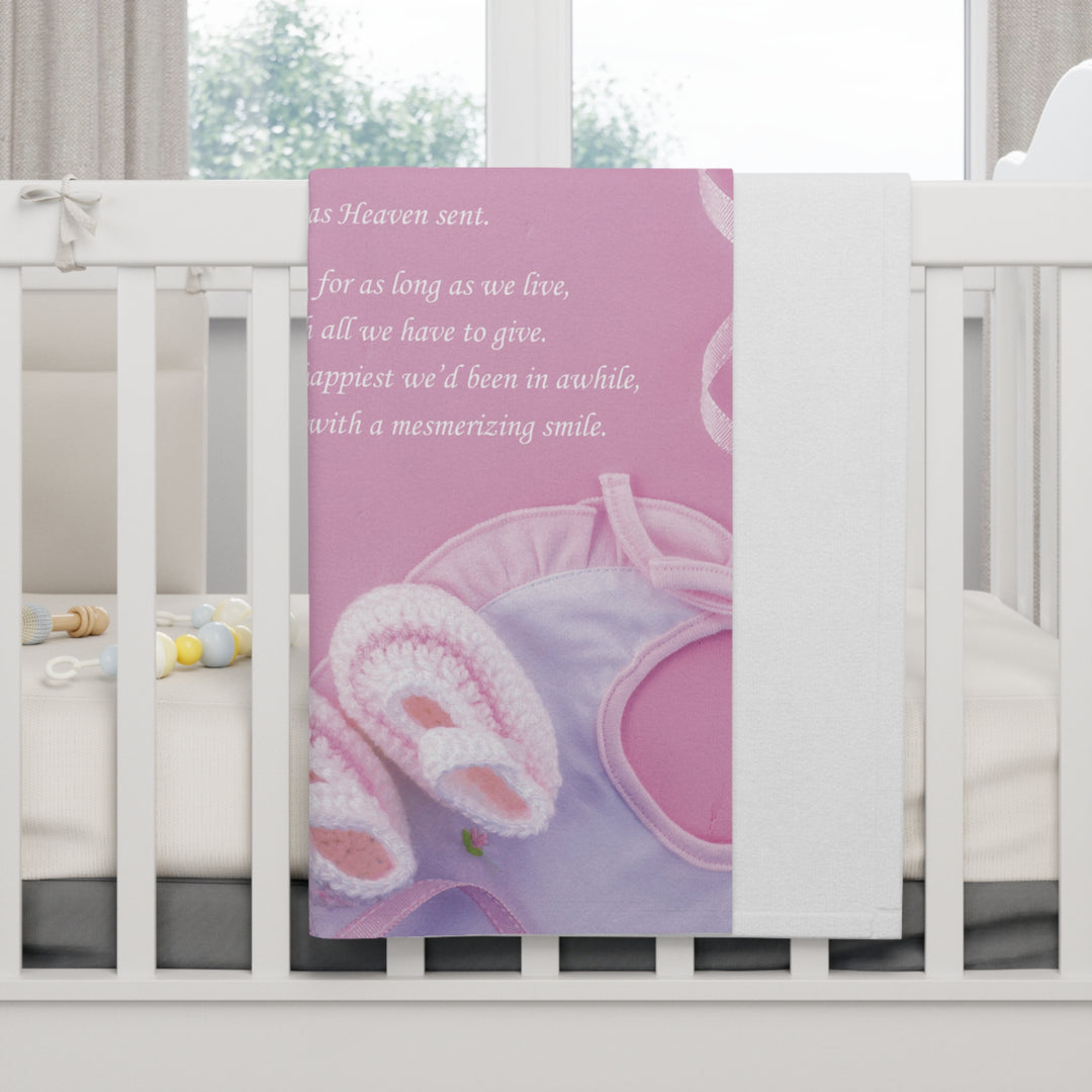 It's a Girl Acrostic Poem Baby Blanket - Baby Items - No Personalization