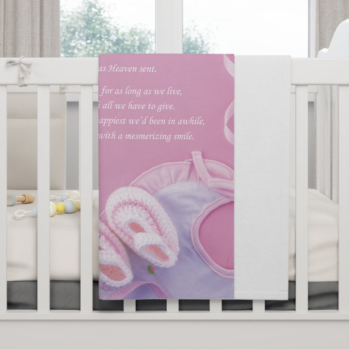 It's a Girl Acrostic Poem Baby Blanket - Baby Items - No Personalization