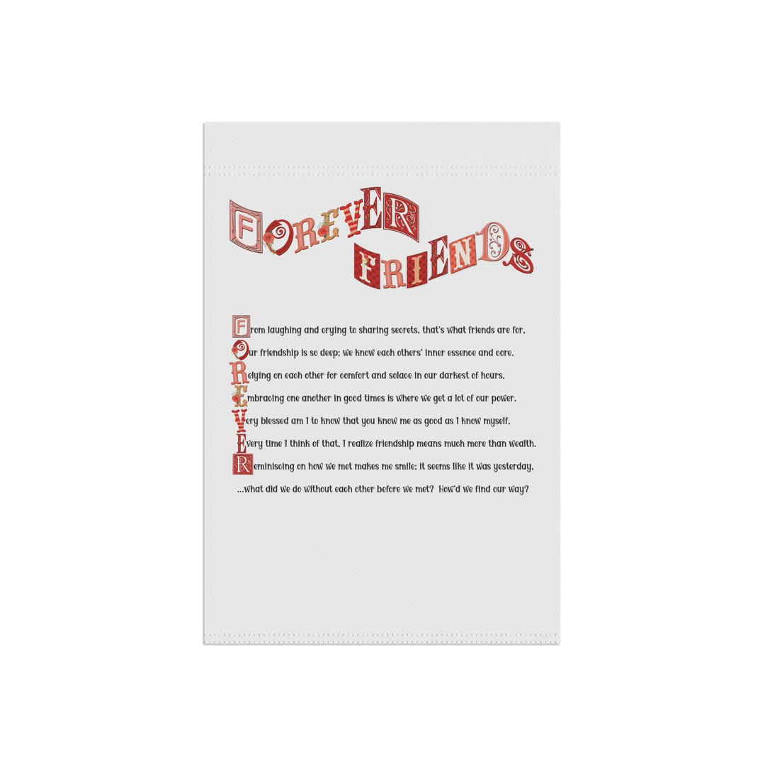 Friends Forever Acrostic Poem outdoor/Garden Banner - Camo
