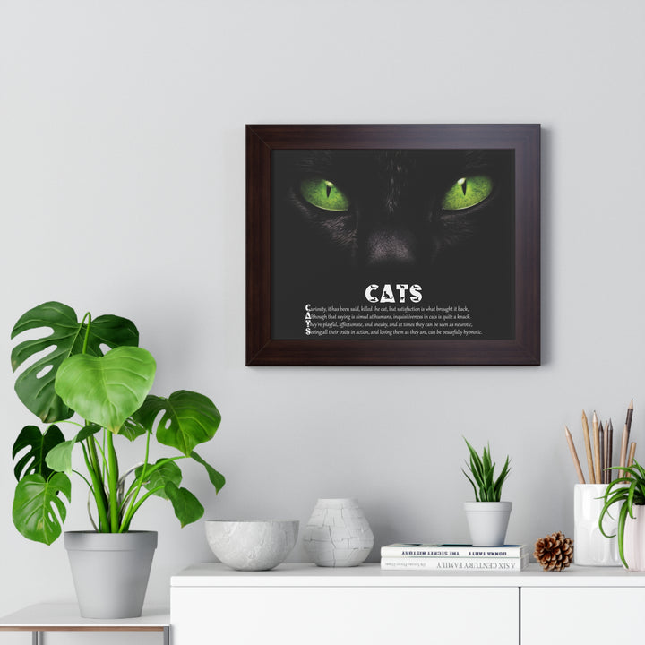 It's Just a Phrase "Cats" Framed Acrostic Poem Print