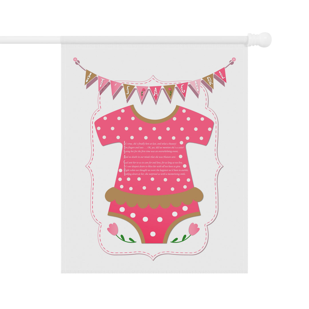 It's a Girl Acrostic Poem outdoor/Garden Banner Polka Dot Bodysuit