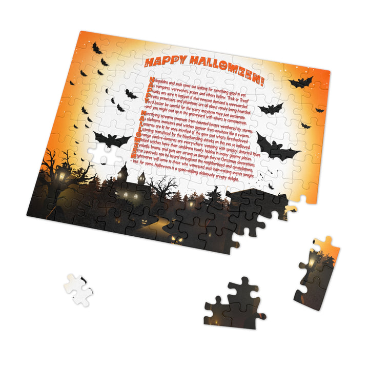 Happy Halloween Poem Jigsaw Puzzle - Tin Box