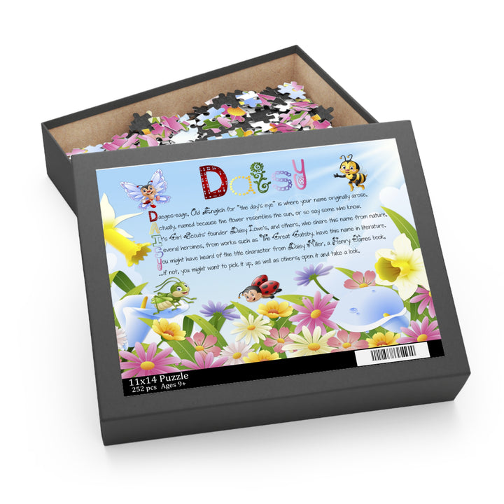 Namesakes Acrostic Name Poem Puzzle - Flowers and Insect Design