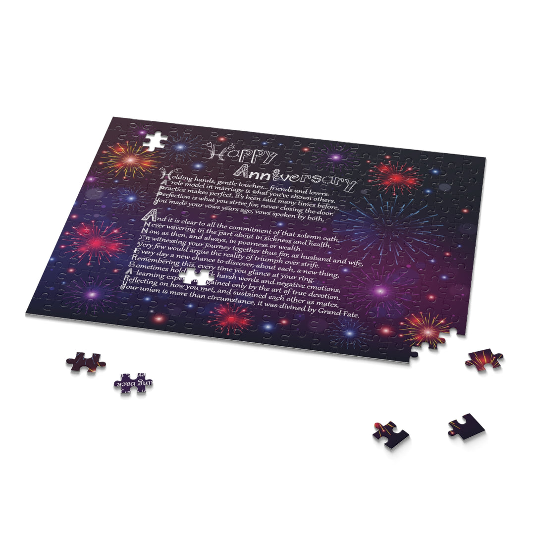 Happy Anniversary Acrostic Poem Puzzle - Fireworks