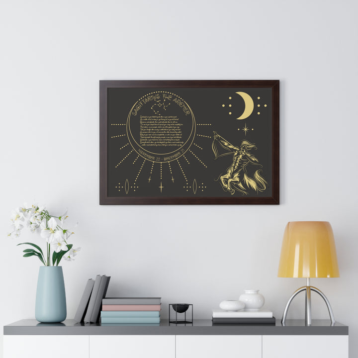 Written in the Stars Framed Acrostic Poem Print - Sagittarius