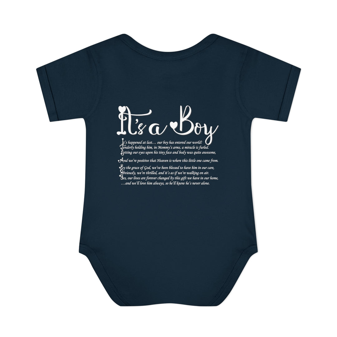 It's a Boy Acrostic Poem Baby Bodysuit - Ducky Design