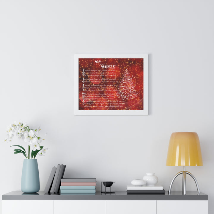 It's Just a Phrase "Joy to the World" Framed Acrostic Poem Print