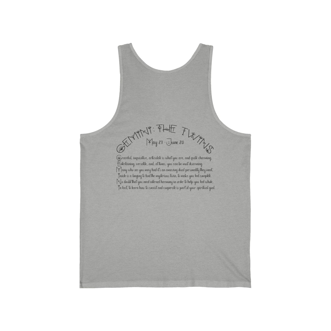 “Gemini”  Unisex Acrostic Poem Jersey Tank