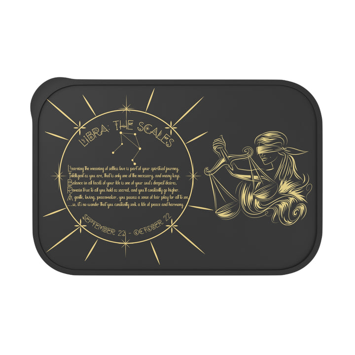 Libra Acrostic Poem Bento Lunch Box - Black