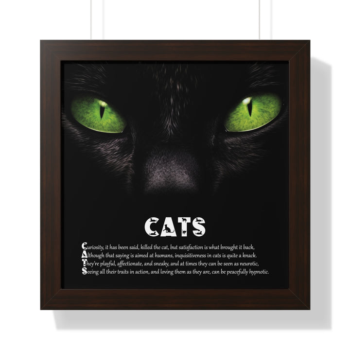 It's Just a Phrase "Cats" Framed Acrostic Poem Print