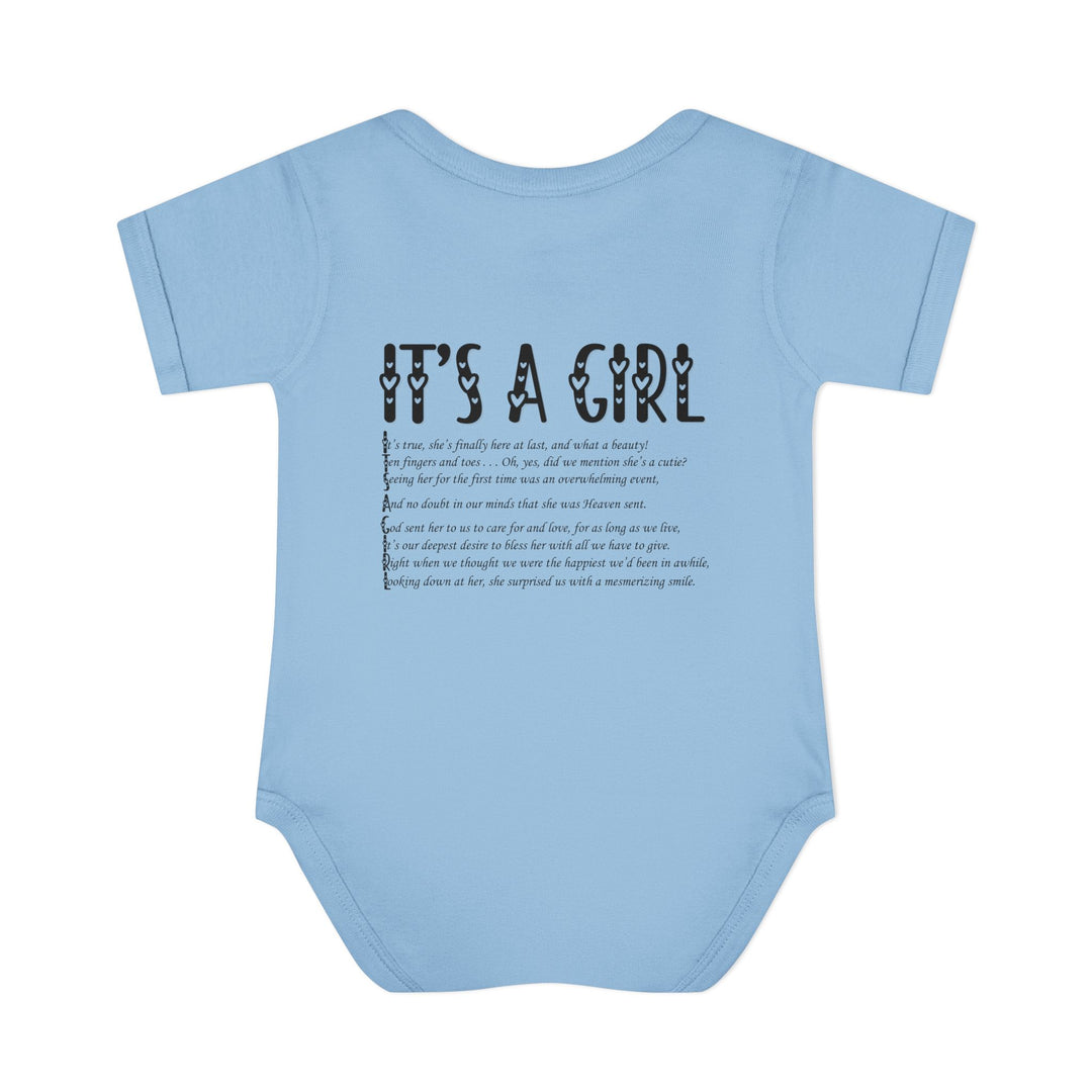 Baby Steps "It's a Girl" Acrostic Poem Bodysuit - Mommy & Baby Elephant