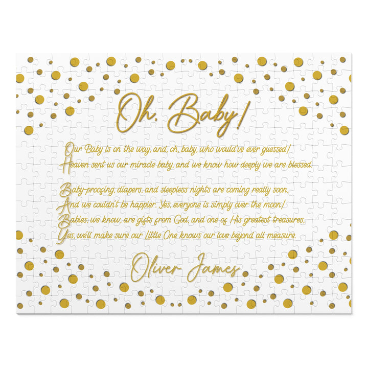 Oh, Baby! Acrostic Poem Jigsaw Puzzle - Personalized - Tin Box