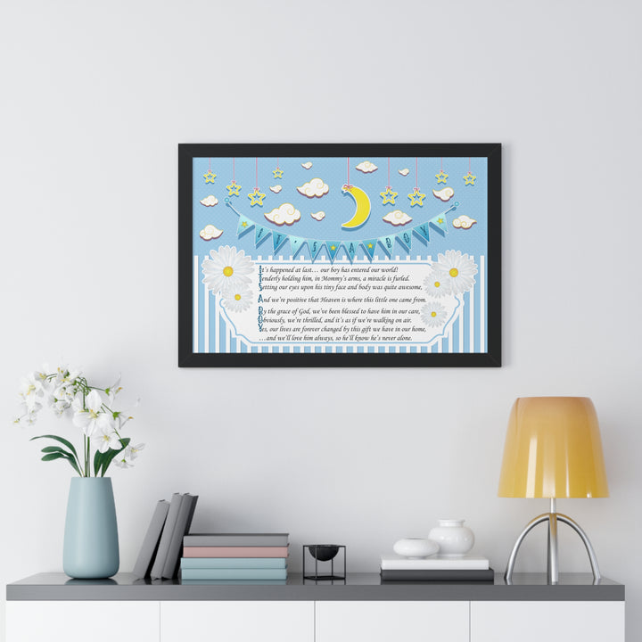 Baby Steps "It's a Boy" Framed Print Collection - No Personalization