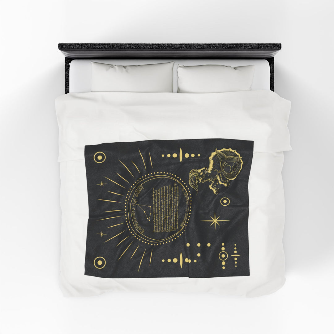 Capricorn Acrostic Poem Velveteen Blanket