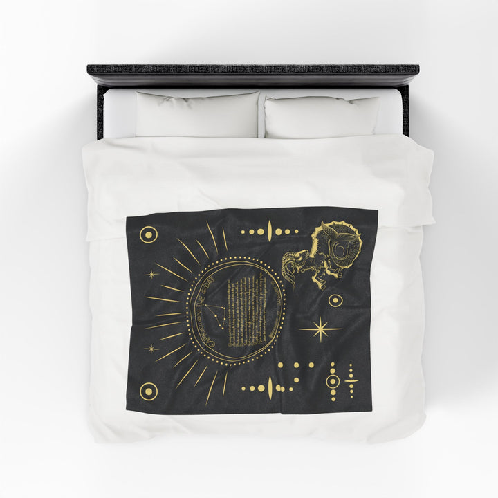 Capricorn Acrostic Poem Velveteen Blanket