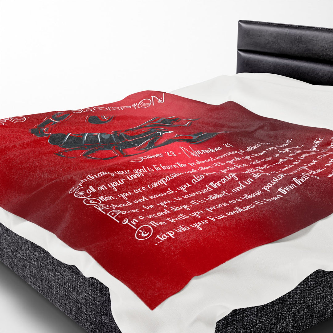 Scorpio Acrostic Poem Velveteen Plush Blanket