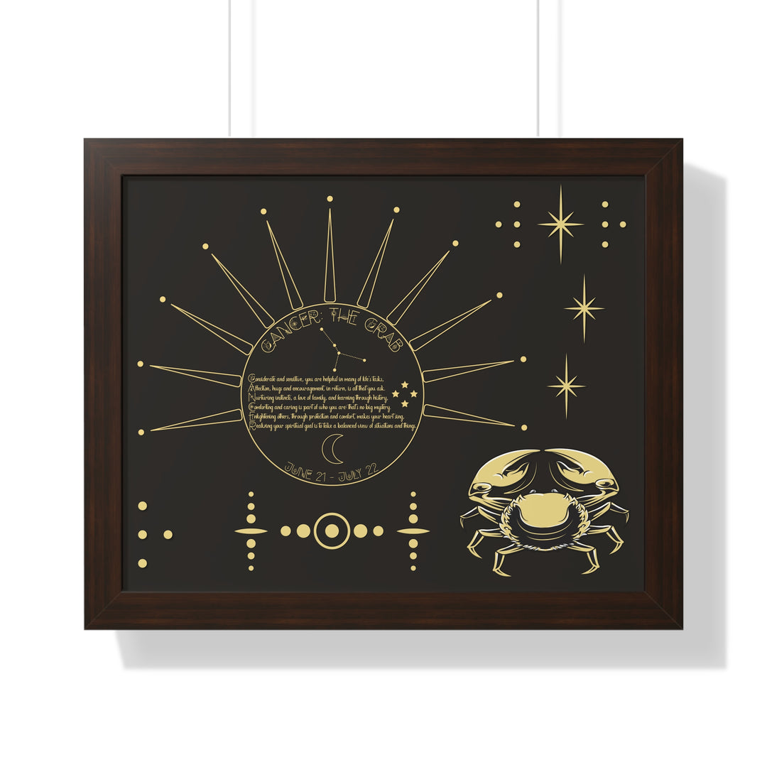 Written in the Stars Framed Acrostic Poem Print - Cancer