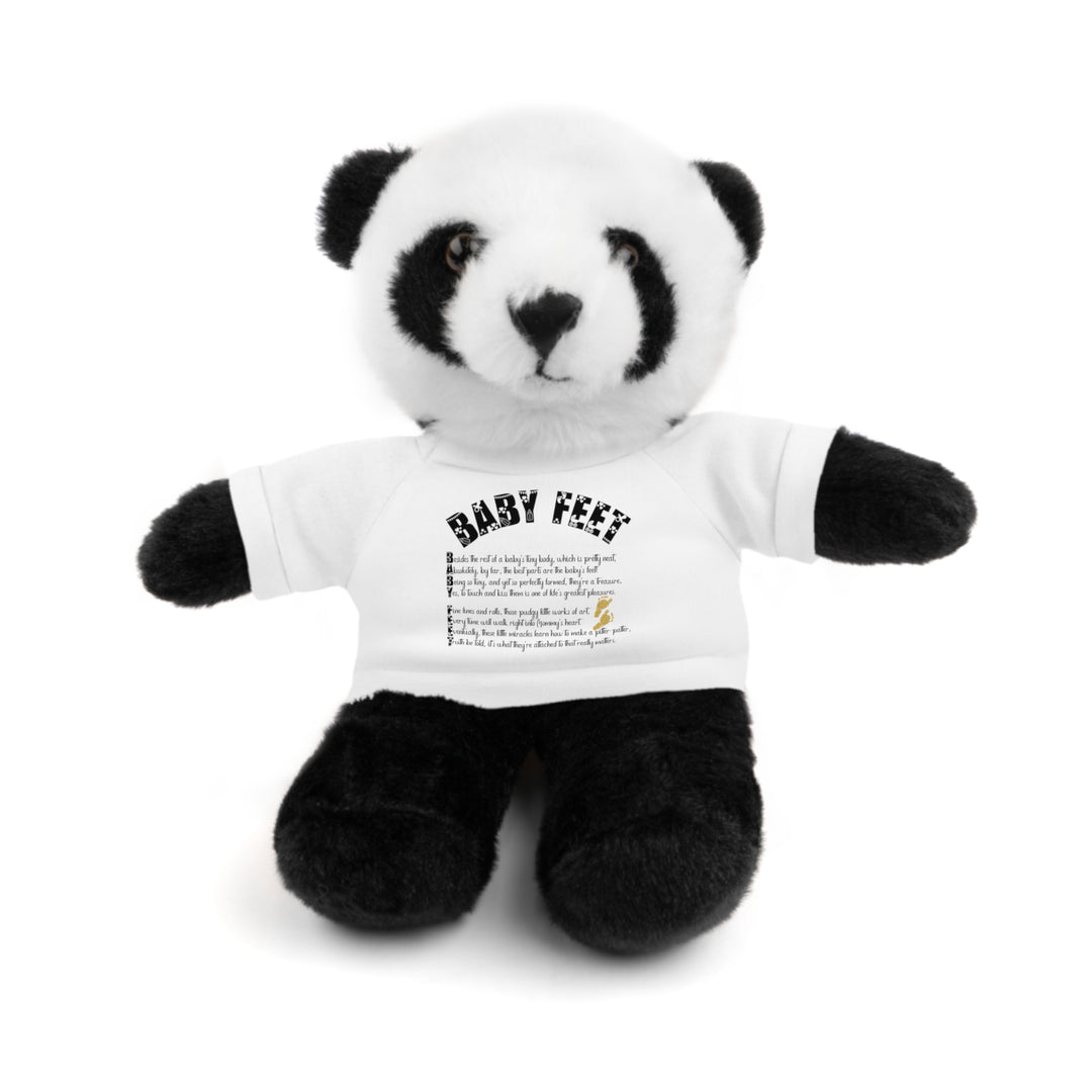 Baby Feet Acrostic Poem Stuffed Animals with Tee - Baby Feet - Gold Footprints