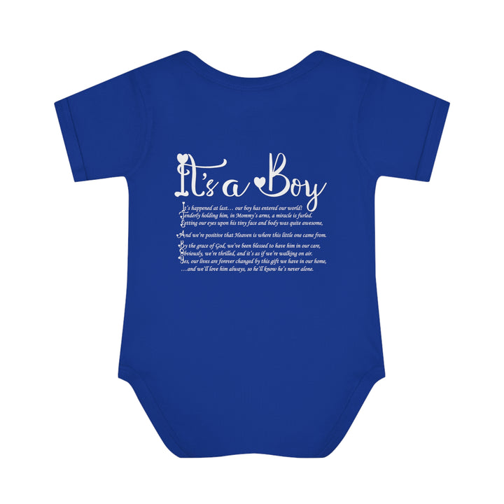Baby Steps "It's a Boy" Acrostic Poem Bodysuit - Ducky Design