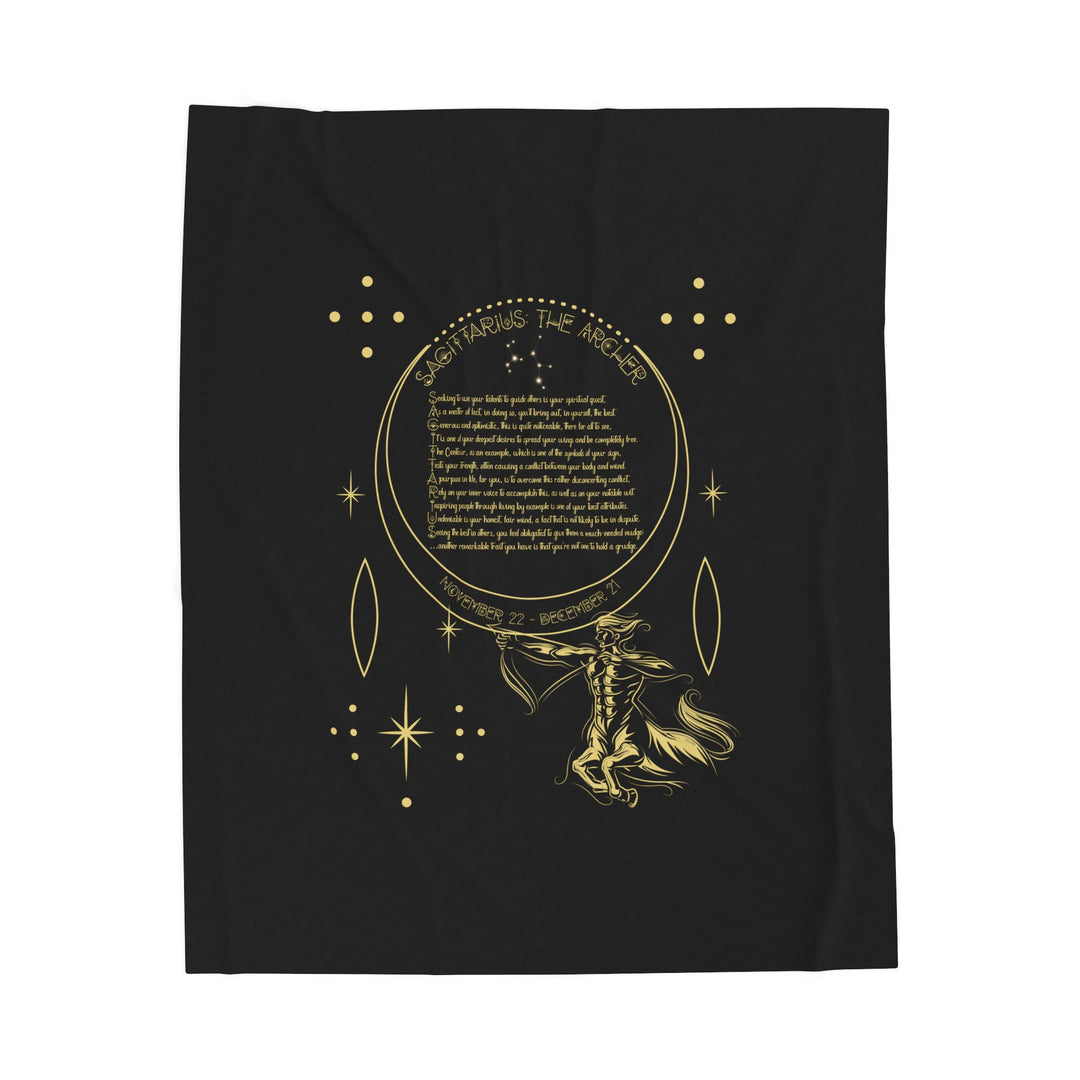 Sagittarius Acrostic Poem Velveteen Blanket