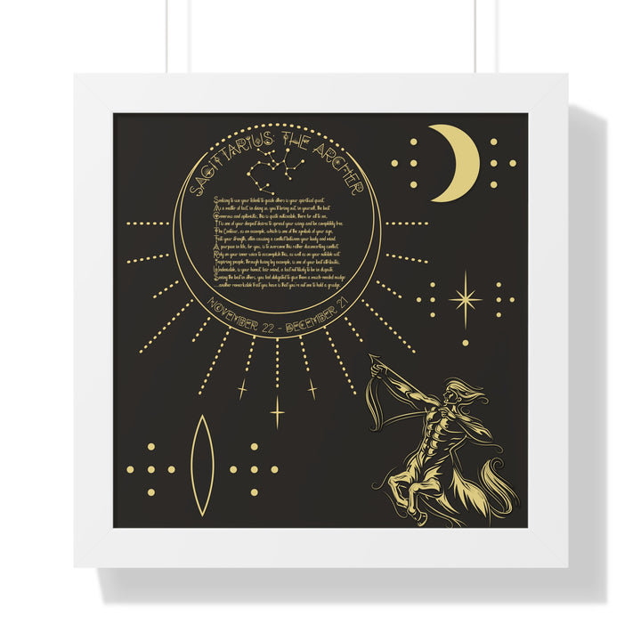 Written in the Stars Framed Acrostic Poem Print - Sagittarius