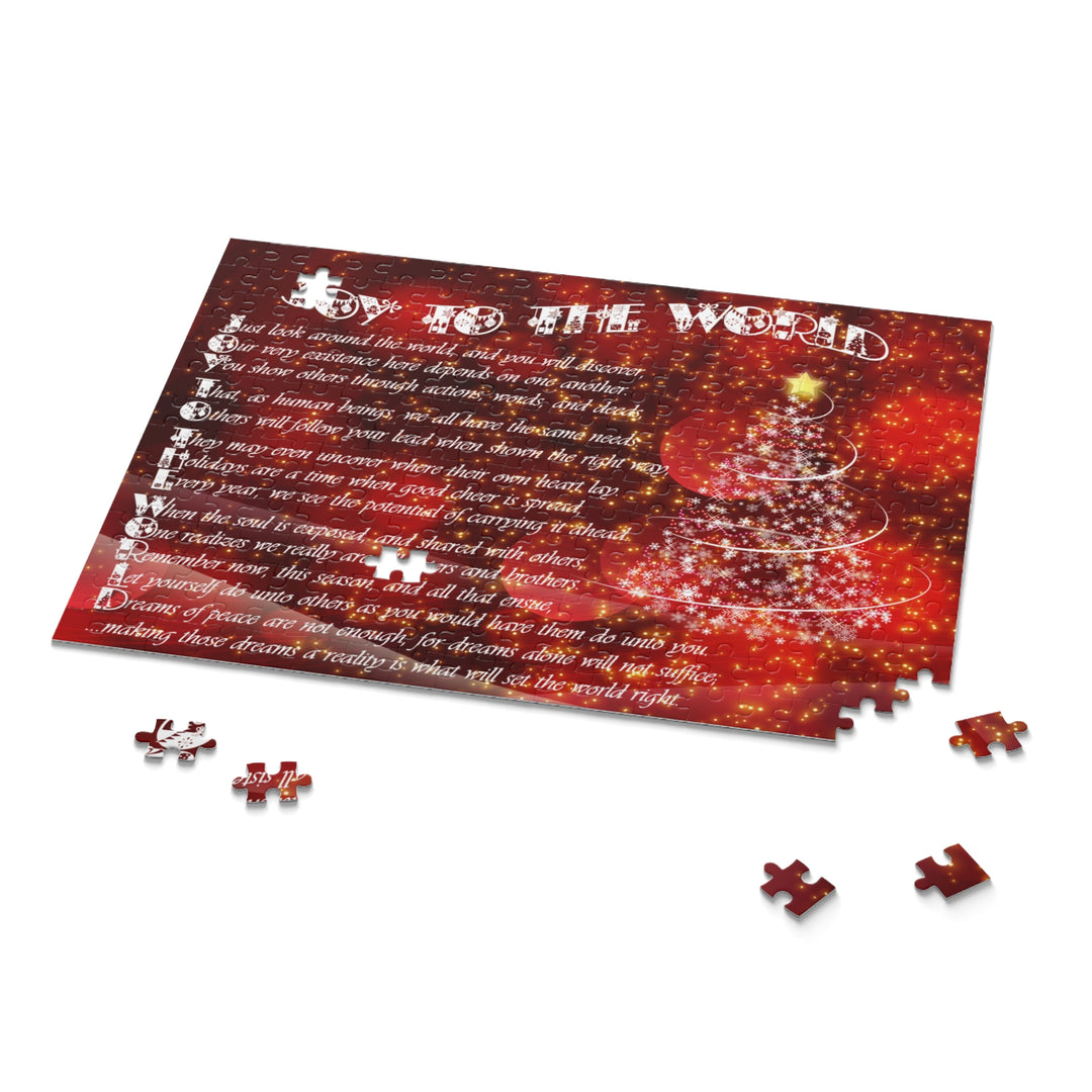 It's Just a Phrase "Joy to the World" Acrostic Jigsaw Puzzle Tree Swirl