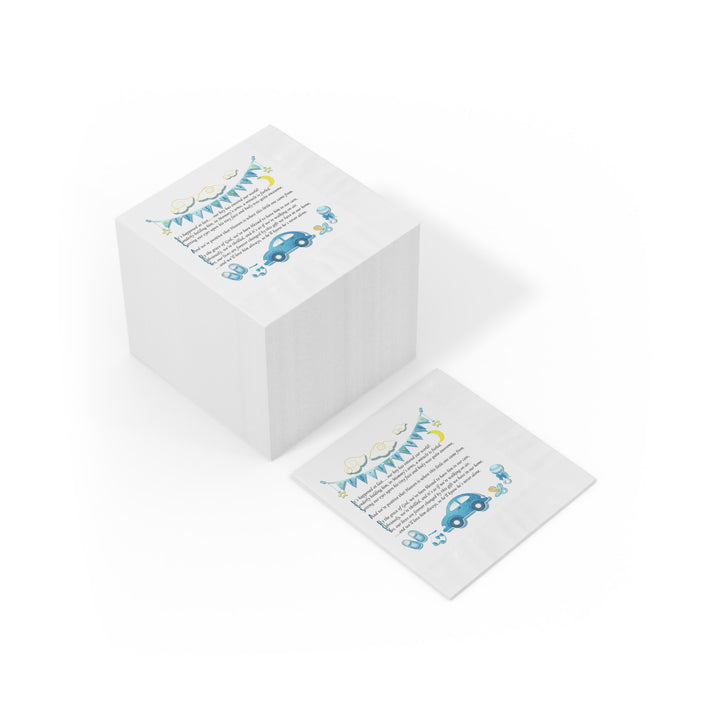 "It's a Boy" White Coined Napkins  - No Personalization