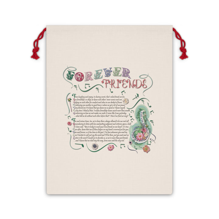 Forever Friends Acrostic Poem Gift Bag - Flower-Musical Note