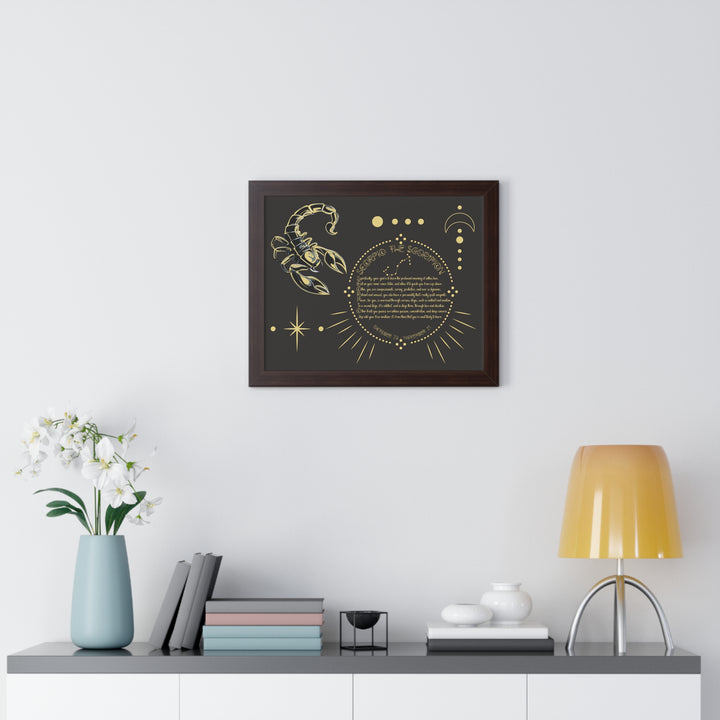 Written in the Stars Framed Acrostic Poem Print - Scorpio