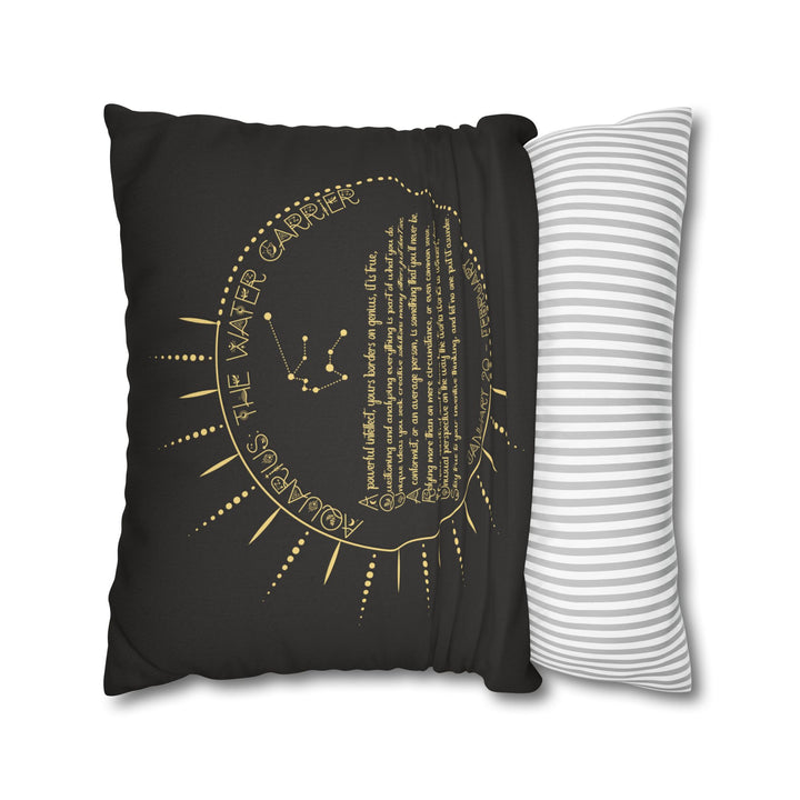 Aquarius Acrostic Poem Pillow Cover