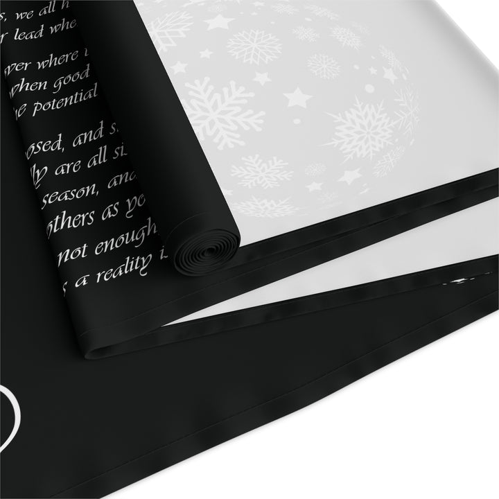 Joy to the World Acrostic Poem Table Runner - Black-Ornaments