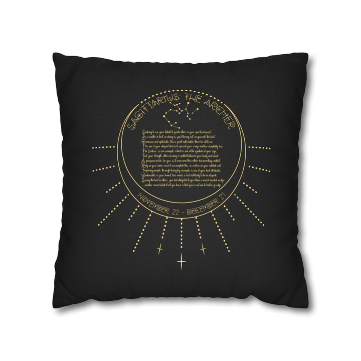 Sagittarius Acrostic Poem Pillow Cover