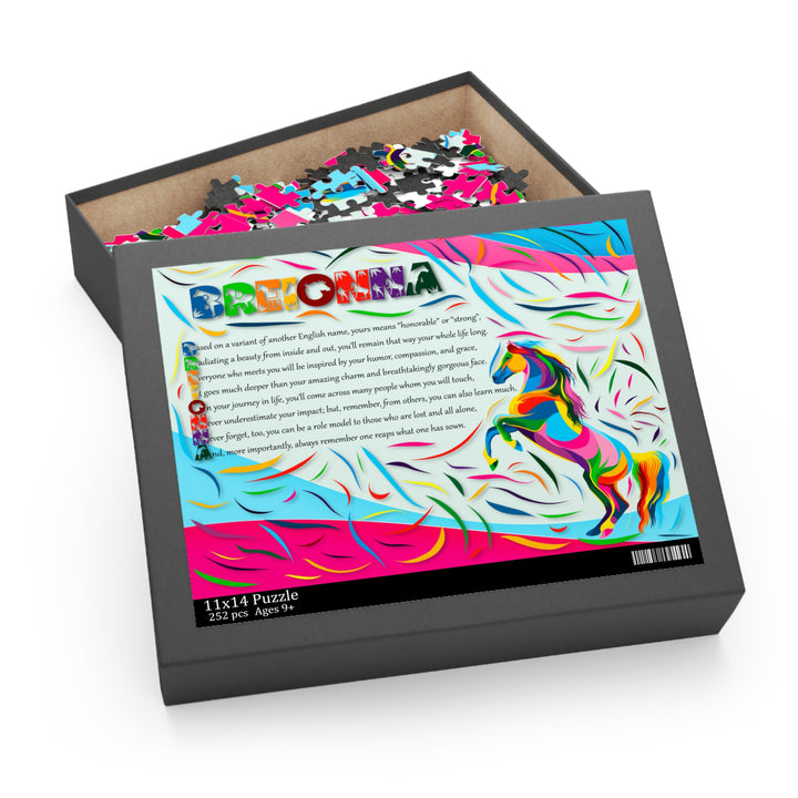 Namesakes, Personalized Acrostic Name Puzzle - Vibrant Horse Design