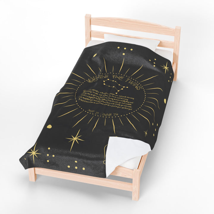 Gemini Acrostic Poem Velveteen Blanket