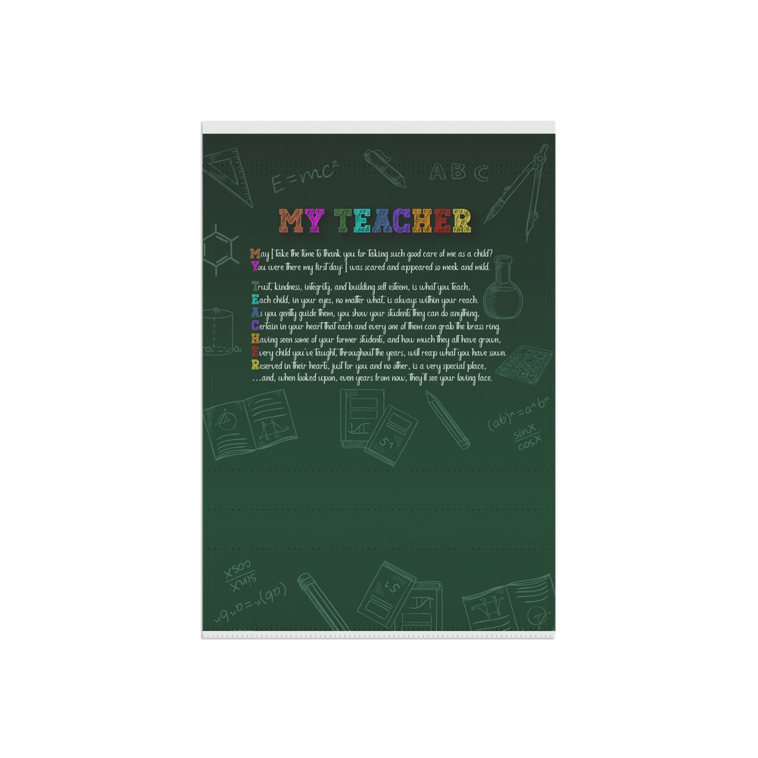 CHANGE GRAPHIC My Teacher  Acrostic Poem outdoor/Garden Banner