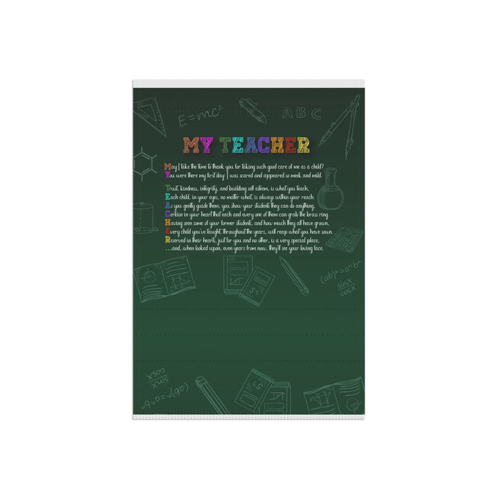 CHANGE GRAPHIC My Teacher  Acrostic Poem outdoor/Garden Banner