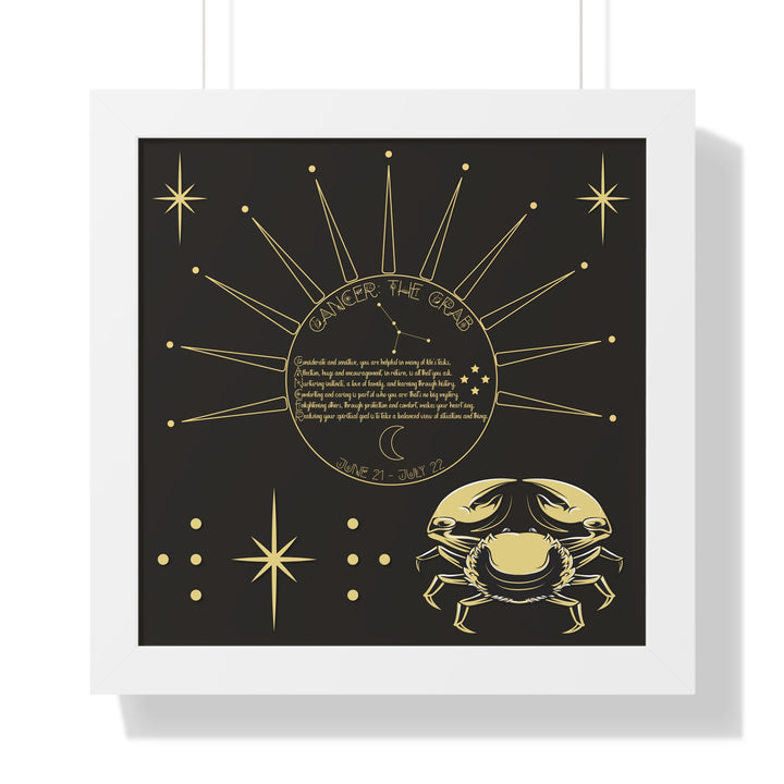 Written in the Stars Framed Acrostic Poem Print - Cancer