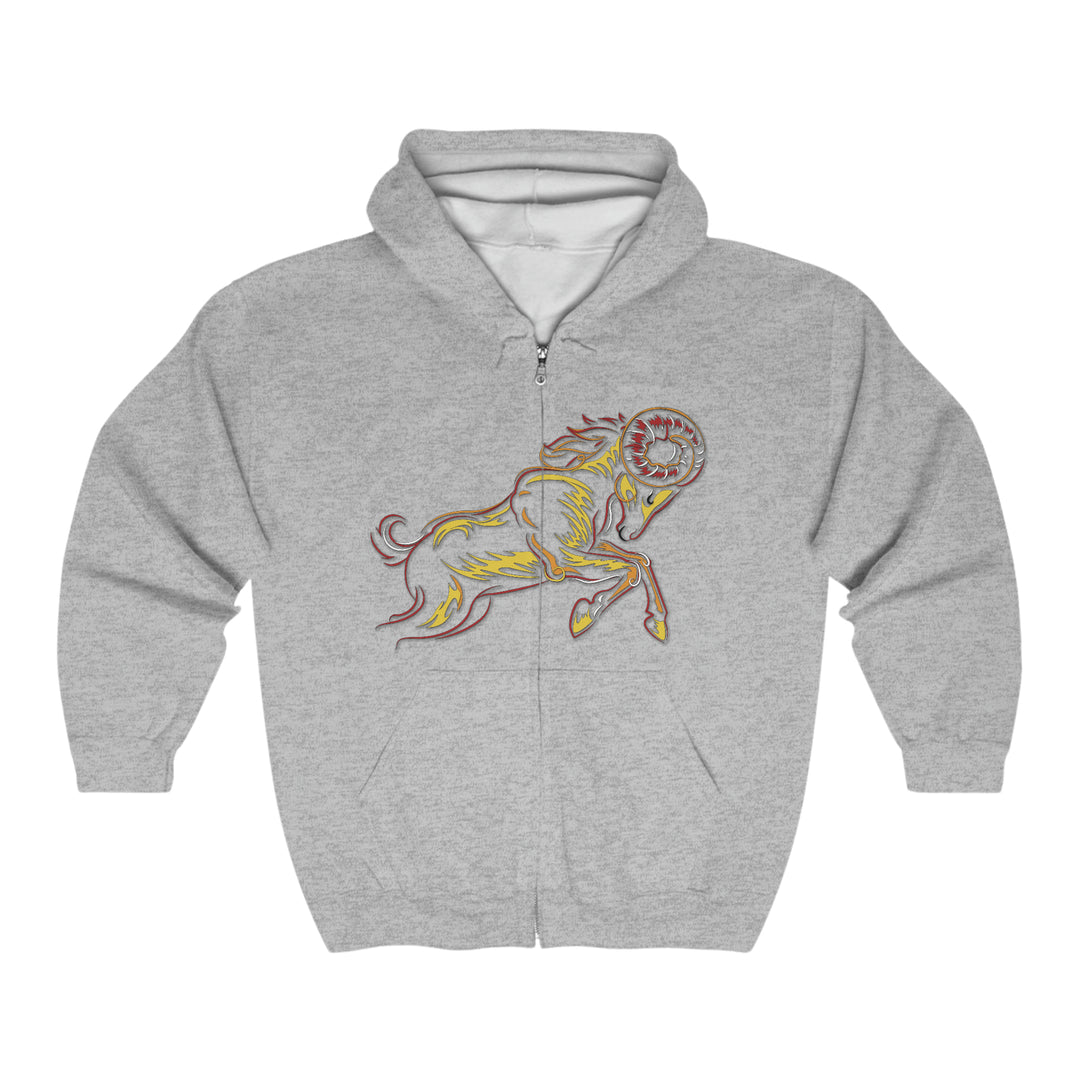Written in the Stars Unisex Full Zip Hooded Sweatshirt - Aries